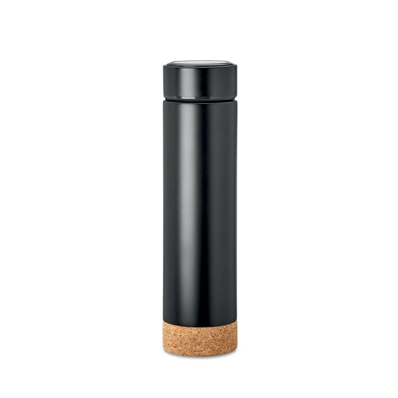 POLE CORK - Termos cu plută 450 ml MO9946-03, Negru POLE CORK - Termos cu plută 450 ml MO9946-03, Negru