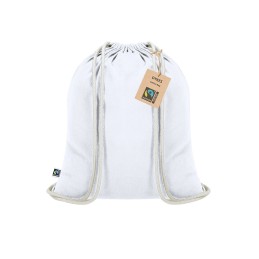 Dykes Fairtrade. Drawstring Bag (MAKITO 21640 ) - WHITE