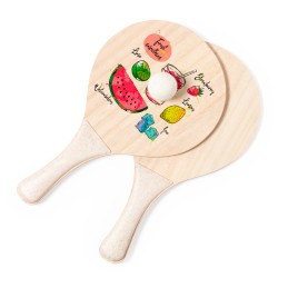 Zaxia. Sublimation Beach Rackets (MAKITO 20739 ) - WHITE