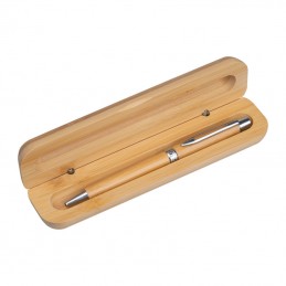 Pix din bambus cu mecanism rotativ în etui, Beige - 1445313