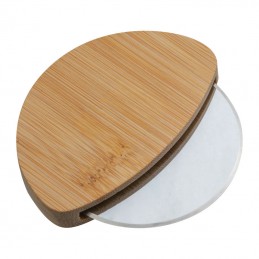 Cutter pentru pizza din bambus, Beige - 8470513