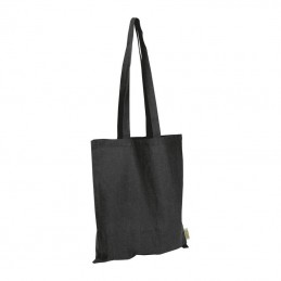Sacoșă din bumbac cu mâner lung din bumbac recicla, Negru - 6469803