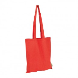 Sacoșă din bumbac cu mâner lung din bumbac recicla, Rosu - 6469805