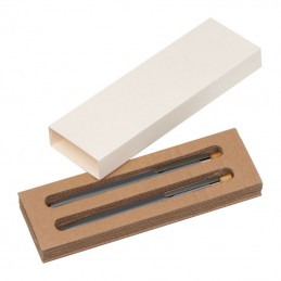Set de scris cu pix și creion mecanic din aluminiu, Anthracite - 1442677