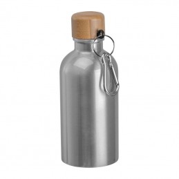 Sticlă de băut din oţel inoxidabil cu carabină, 40, Gri - 8497207