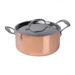 Oală de gătit cu inducţie cu capac, Rose Gold - 8497395