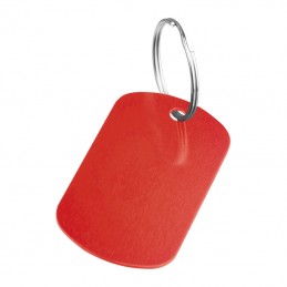 Breloc cu plăcuţă metalică, Rosu - 9493705