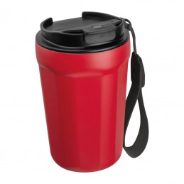 Pahar din oţel inoxidabil pentru voiaj de 350ml, Rosu - 8510605
