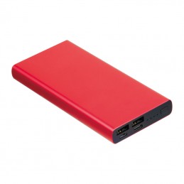 Powerbank din aluminiu reciclat 10.000 mAh, Rosu - 3450305