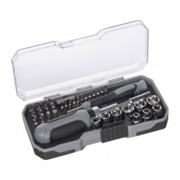 Set de unelte de 41 de piese cu clichet, Gri - 9489407