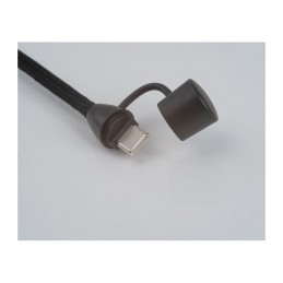 Lanyard cu cablu de încărcare tip C, Negru - 3498403