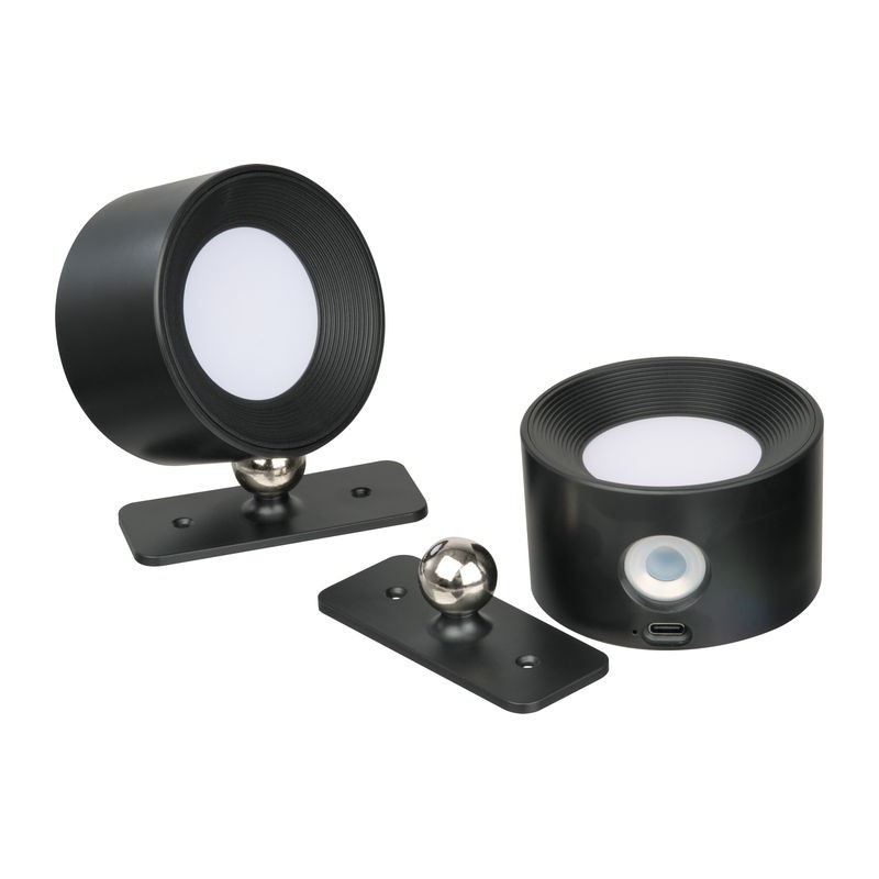 Set de 2 lămpi de perete reîncărcabile, Negru - 9488003 Set de 2 lămpi de perete reîncărcabile, Negru - 9488003