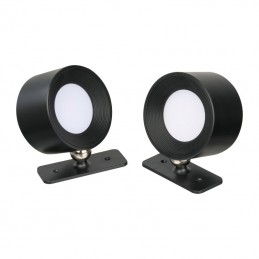 Set de 2 lămpi de perete reîncărcabile, Negru - 9488003