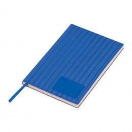 Caiet A5 cu copertă moale PU „Stripes”, Albastru - 2498004