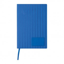 Caiet A5 cu copertă moale PU „Stripes”, Albastru - 2498004