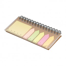 Set de notiţe autoadezive cu caiet spiralat, Beige - 2447113