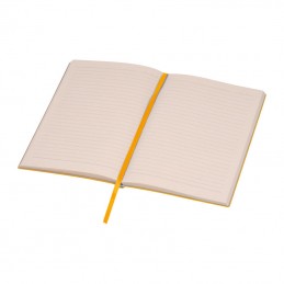 Caiet A5 cu copertă moale PU „Stripes”, Galben - 2498008