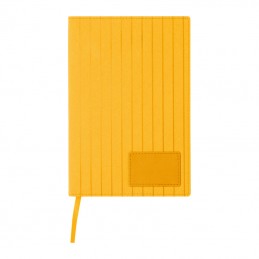Caiet A5 cu copertă moale PU „Stripes”, Galben - 2498008