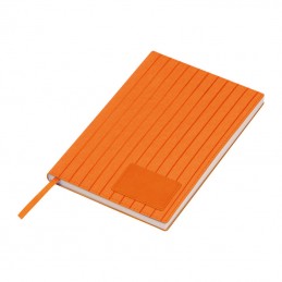 Caiet A5 cu copertă moale PU „Stripes”, Portocaliu - 2498010