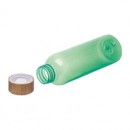 Sticlă de băut PET cu capac din bambus, 500ml, Verde - 8482209
