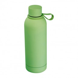 Sticlă de băut cauciucată cu mâner, 700ml, Apple Green - 8481929