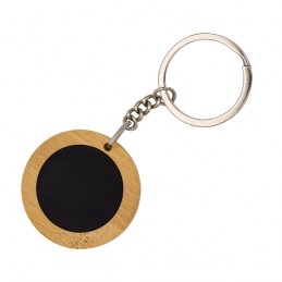 EMMA metal and bamboo keyring, beige - R73133.13