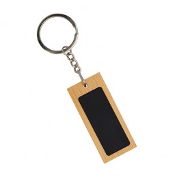 TOMMY metal and bamboo keyring, beige - R73134.13