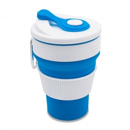 FLEXI folding silicone mug 350 ml, blue - R08258.04