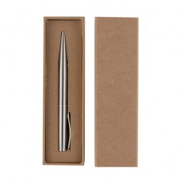 SILVERY metal pen in box, silver - R02331.01