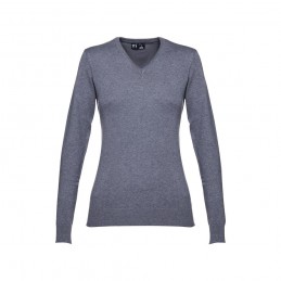 MILAN WOMEN. Pulover decolteu V  dame 30150.93-XXL, Gri melange