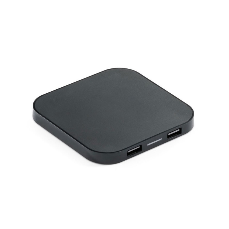 CAROLINE. Încărcător wireless și hub USB 97903.03, Negru CAROLINE. Încărcător wireless și hub USB 97903.03, Negru