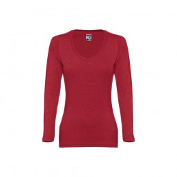 BUCHAREST WOMEN. Tricou mânecă lungă dame 30126.95-XXL, Roșu melange
