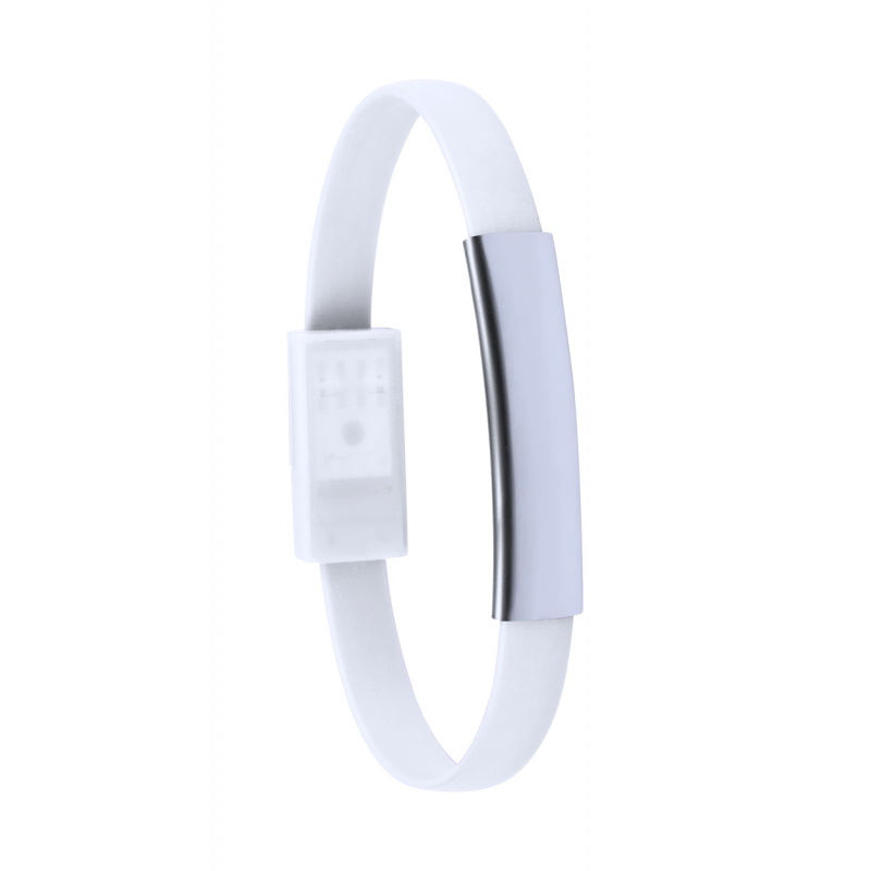 Beth - brățară încărcător USB AP781138-01, alb Beth - brățară încărcător USB AP781138-01, alb