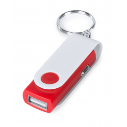 Hanek - încărcător auto USB AP741475-05, roșu