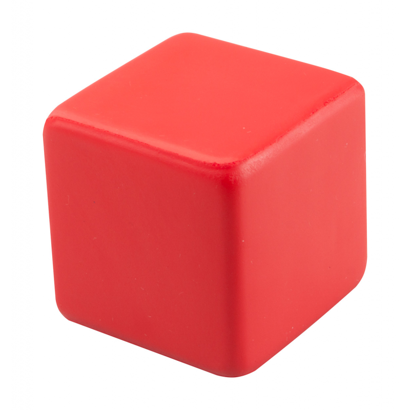 Kubo - minge antistress în formă de cub AP741189-05, roșu