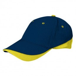 Tuxton Cap / Sapca 6 panele bicolora velcro scai - GOVATUXMA01, Orion Navy Blue-Lemon Yellow