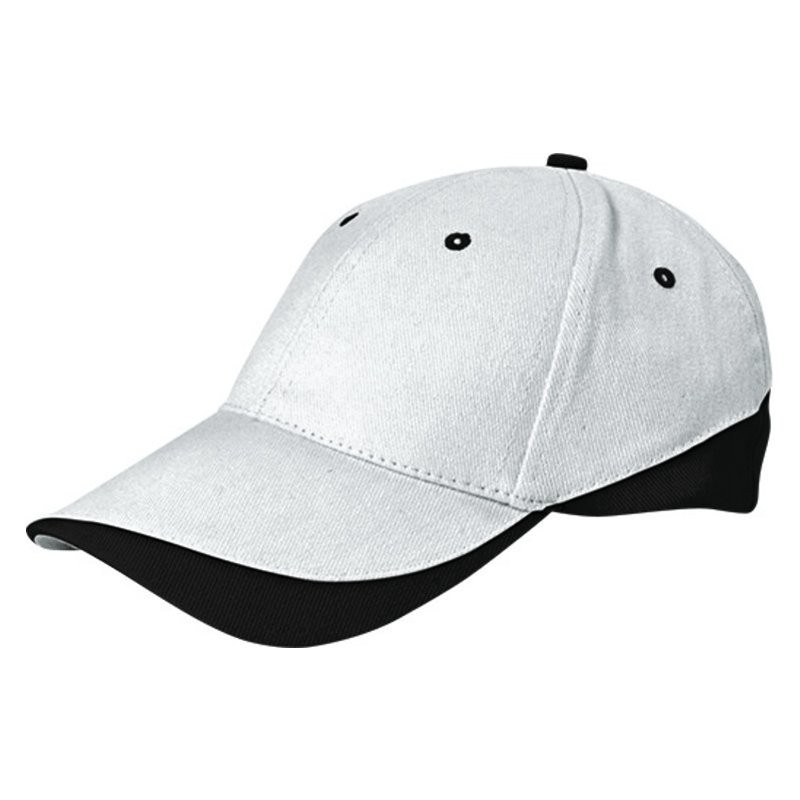 Tuxton Cap / Sapca 6 panele bicolora velcro scai - GOVATUXBN01, White-Black