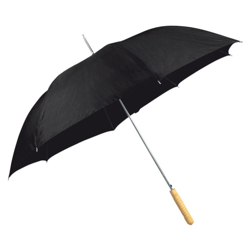 Umbrela cu maner lemn drept - 508603, Black