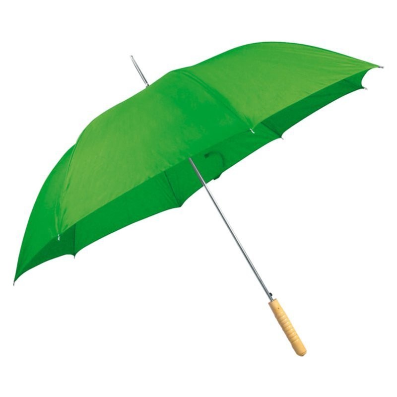 Umbrela cu maner lemn drept - 508609, Green