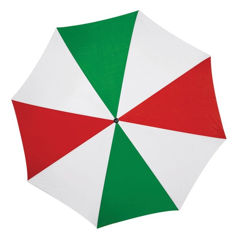 Umbrela cu maner lemn curbat - 513159, Green/red