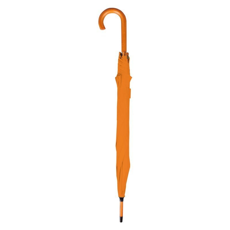 Umbrela cu maner lemn curbat - 513110, Orange