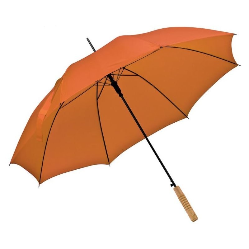 Umbrela cu maner lemn drept - 508610, Orange