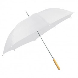 Umbrela cu maner lemn drept - 508606, White