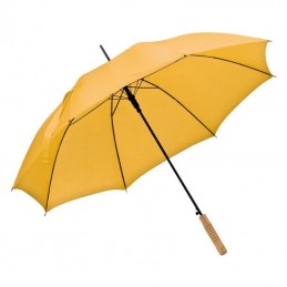 Umbrela cu maner lemn drept - 508608, Yellow