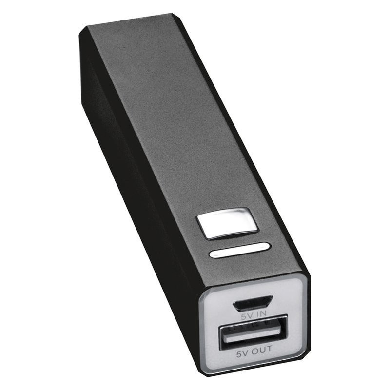 Powerbank 2200 mAh Port Hope metalic - 302903, Black