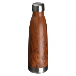 Sticla 500 ml cu aspect de lemn - 158201, BROWN