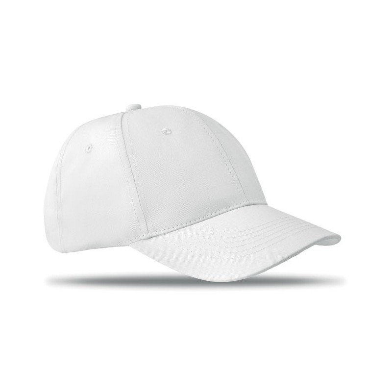 BASIE - Șapcă cu 6 panele MO8834-06, White BASIE - Șapcă cu 6 panele MO8834-06, White