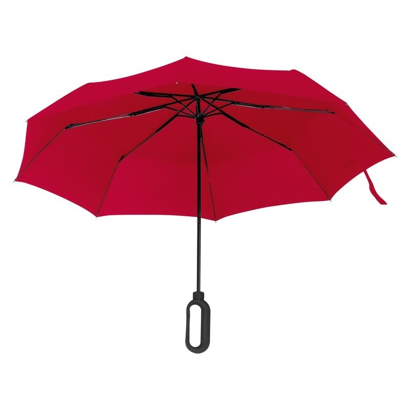 Umbrela pliabila cu maner pentru logo - 088505, Red
