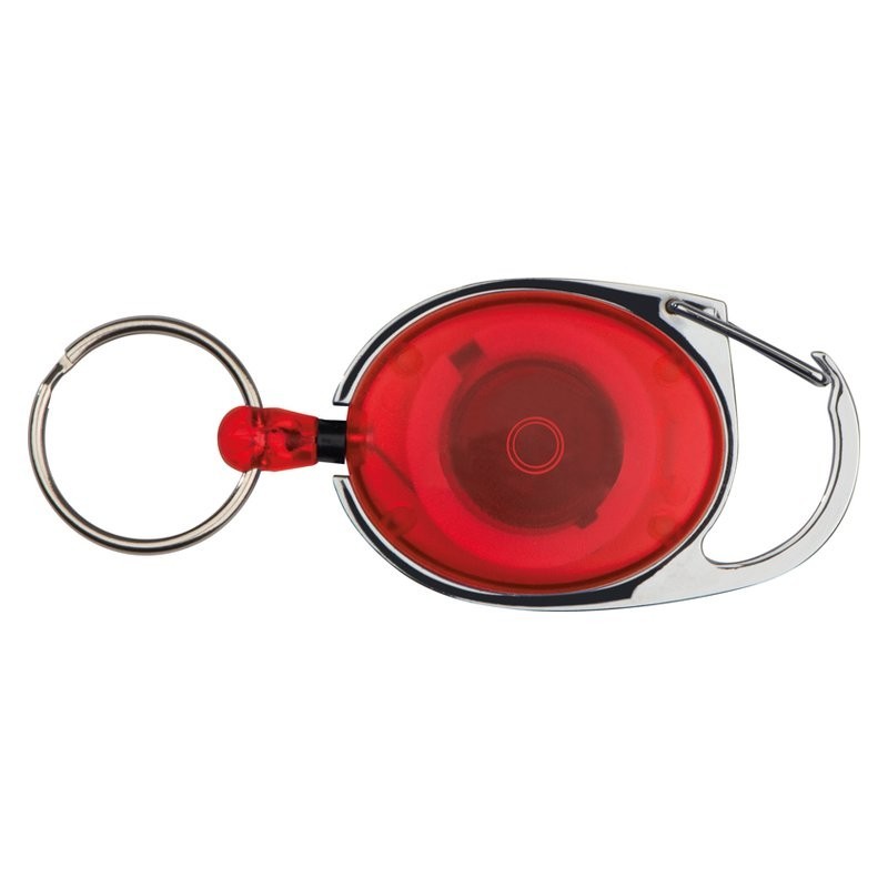 Pass holder extensibil cu carabina  - 117105, RED