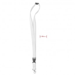 LANY - Lanyard cu agăţătoare metalică MO8595-06, White